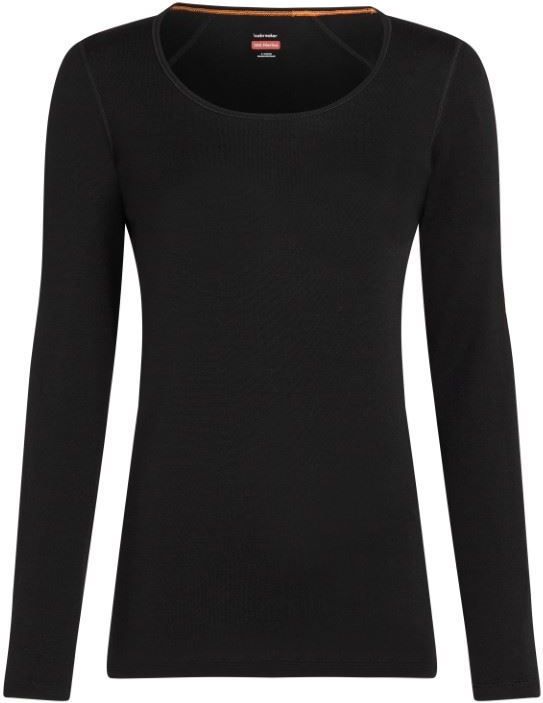 Icebreaker - Merino 260 Tech L/S Scoop - Merino-ondergoed - Zwart