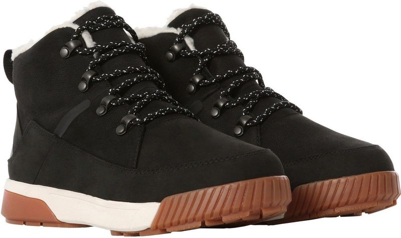 The North Face - W Sierra Mid Lace WP - Zwart - Leer - Waterdicht