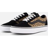 Vans Ward Cheetah Sneakers zwart Canvas - Dames - Maat 41