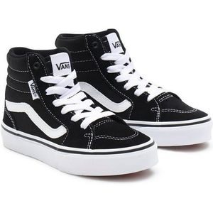 Vans Youth Filmore Hi Suede Canvas Black White-Schoenmaat 30