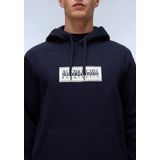 Napapijri - Men Box Logo - Hoodie - Blu Marine - Katoen/Polyester