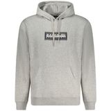 Napapijri - Box Logo - Hoodie - Grey Melange - Katoen en Polyester