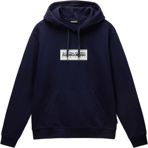 Napapijri - Men Box Logo - Hoodie - Blu Marine - Katoen/Polyester