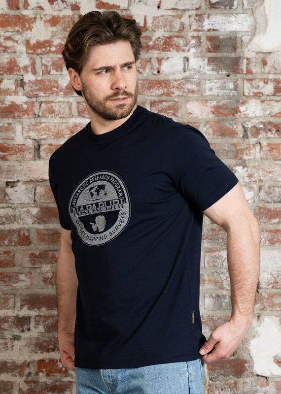 Napapijri Bollo - T-shirt - Zwart - Katoen