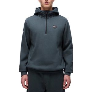 Napapijri Badge halfzip hoodie - green urban