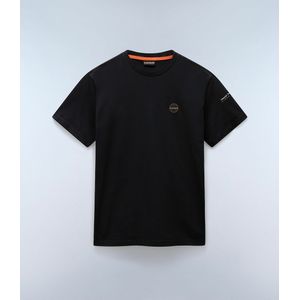 T-shirt met korte mouwen Badge NAPAPIJRI. Katoen materiaal. Maten XS. Zwart kleur