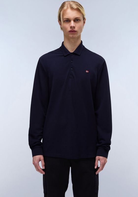 Napapijri - Ealis LS - Polo - Blu Marine - Katoen