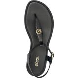 Michael Kors Mallory Thong leren sandalen zwart