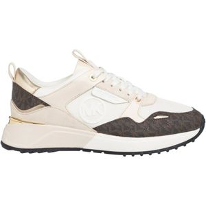 Michael Kors, Schoenen, Dames, Veelkleurig, 36 EU, Witte Casual Gesloten Platte Sneakers