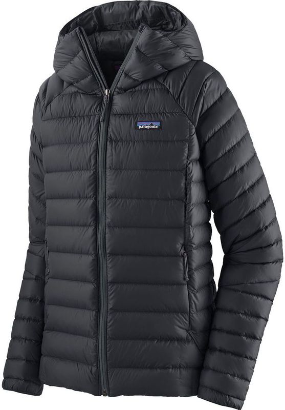 Patagonia Womens Down Sweater Hoody Donsjack (Dames |zwart/grijs)