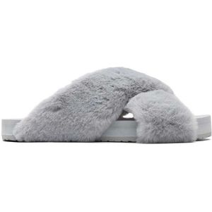 Toms Pantoffel 10016798 susie eva mid grey faux fur