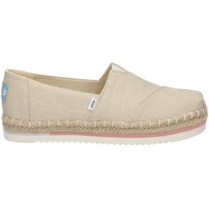 TOMS - Alpargata Platform Rope - Espadrilles - Natuurlijke Kleur - Zware Twill