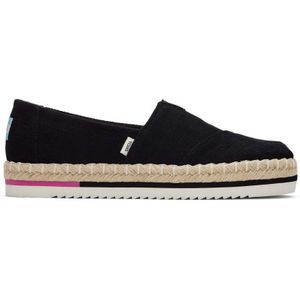 Toms Alpargate Platform Rope dames espadrille - Zwart - Maat 42