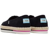 Toms Alpargate - Platform Rope Dames Espadrille - Zwart