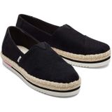 Toms Alpargate - Platform Rope Dames Espadrille - Zwart