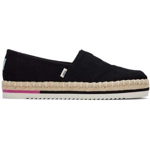 Toms Alpargate Platform Rope dames espadrille - Zwart - Maat 41