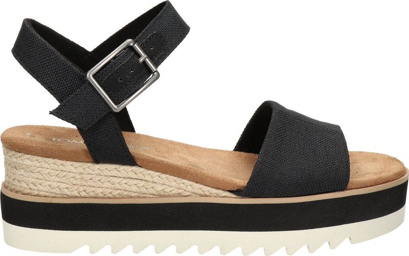 Toms Diana Sandalen - Met Sleehak - Dames - Zwart