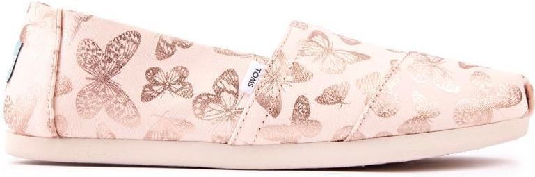Toms - Alpargata - Gymschoenen - Lichtroze - Gouden Glinsterend Vlinderontwerp
