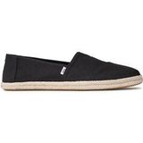 TOMS Damesespadrille van alpargata-touw, gerecycled, instapper, Zwart, 35.5 EU