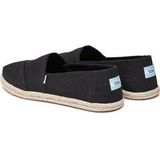 TOMS Damesespadrille van alpargata-touw, gerecycled, instapper, Zwart, 35.5 EU