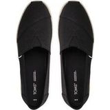 TOMS Damesespadrille van alpargata-touw, gerecycled, instapper, Zwart, 35.5 EU