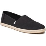 TOMS Damesespadrille van alpargata-touw, gerecycled, instapper, Zwart, 35.5 EU