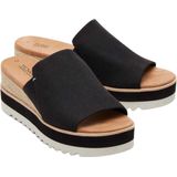 Toms - Diana - Muiltjes - Zwart - Textiel - OrthoLite® Eco X40 Hybrid™