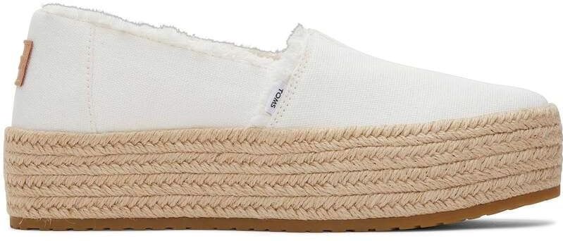 TOMS Plateau Slipper für Damen, weiß, Gr. 39 EU