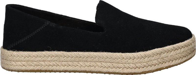 Toms - Carolina - Espadrilles - Black - Suède - Comfortabele Slip-On