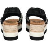 Toms - Diana Crossover - Sandalen - Zwart - Canvas - Comfortabele Sleehak