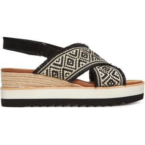 Toms - Diana Crossover - Sandalen - Zwart - Textiel