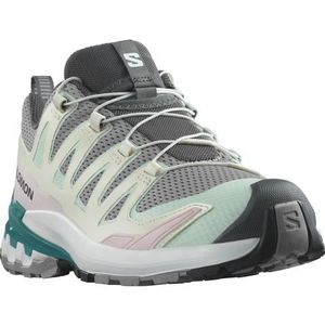 Trailrunning schoen Salomon Women XA PRO 3D V9 Gull White Bleached Aqua-Schoenmaat 38