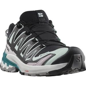 Trailrunning schoen Salomon Women XA PRO 3D V9 GTX Black Bleached Aqua Harbor Blue-Schoenmaat 42