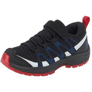 Trailrunning schoen Salomon Kids XA Pro V8 Black Lapis Blue Fiery Red-Schoenmaat 28