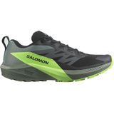 Salomon - Sense Ride 5 - Trailrunning Schoen - Black Laurel Wreath Green Gecko