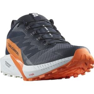 Salomon - Trailschoenen - Sense Ride 5 Gtx India Ink/Carbon/Dragon Fire voor Heren - Maat 7,5 UK - Grijs