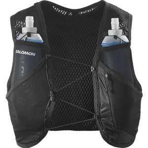 Salomon - Trail / Running rugzakken en riemen - Active Skin 4 Set Black/Metal voor Unisex - Maat XL - Zwart