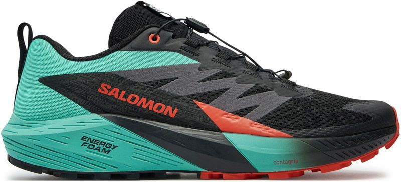 salomon sense ride 5 trailschoenen zwart groen rood