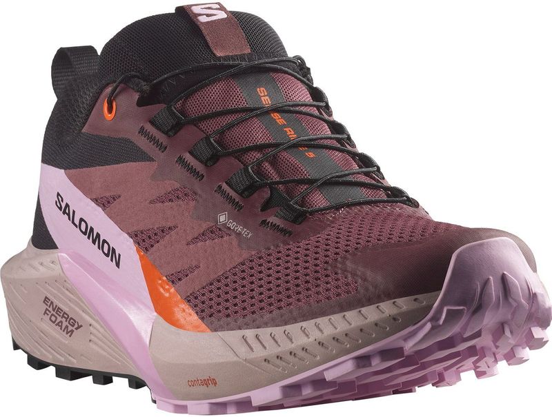 Salomon - Sense Ride 5 GTX - Trailrunningschoenen - Zwart - Materiaal: Energy Foam