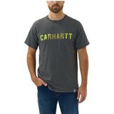 Carhartt - Force Relaxed Fit - T-shirt - Grijs - Midweight Block Logo Graphic