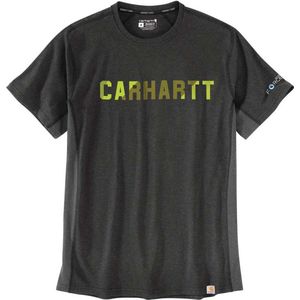 Carhartt - Force Relaxed Fit - T-shirt - Grijs - Midweight Block Logo Graphic