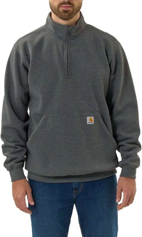 Carhartt Quarter-Zip Carbon Heather Sweatshirt Heren