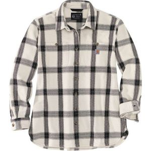 Carhartt Twill Plaid Loose Fit Overhemd Met Lange Mouwen Beige M
