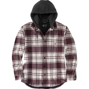 Carhartt Jacke Flannel Fleece Lined Hooded Shirt Jac Malt
