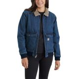 Carhartt - Relaxed Fit Denim Jacket - Damesjack - Denim - Sherpa Voering
