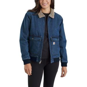 Carhartt - Relaxed Fit Denim Jacket - Damesjack - Denim - Sherpa Voering