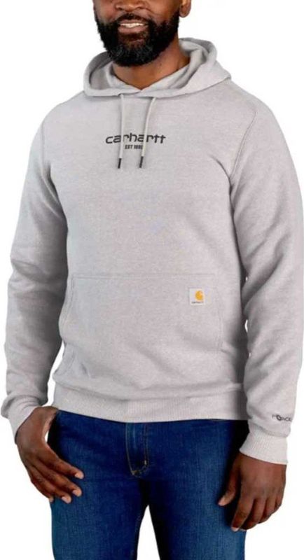 Carhartt Force Logo Graphic Asphalt Heather Sweatshirt Heren
