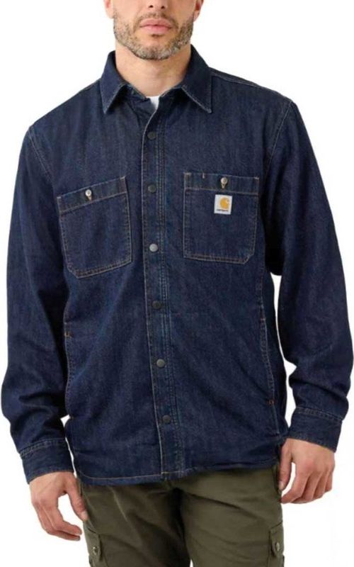 Carhartt Denim Fleece Lined Snap-Front Glacier Shirt