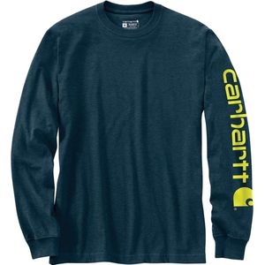 Carhartt Longsleeve Sleeve Logo T-Shirt L S Night Blue Heather