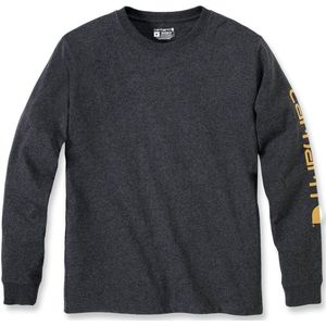 Carhartt Sleeve Logo T-Shirt L S Carbon Heather